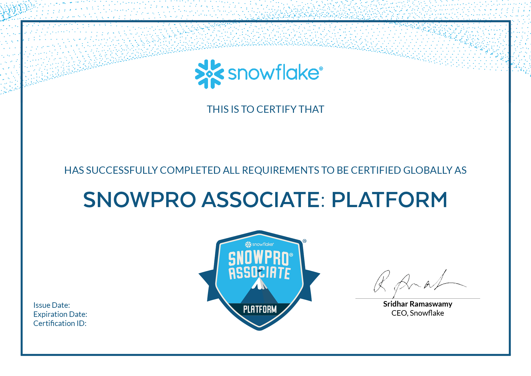 SnowPro Associate: Platform Certification
